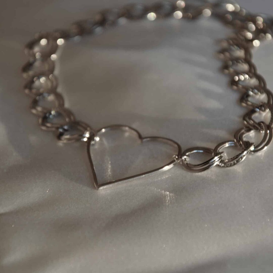 kalp choker zincir kolye urun kalp choker zincir kolye urun